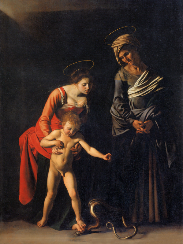 1-Caravaggjo_The Madonna and Child with St. Anne