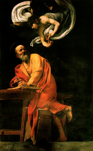 Caravaggio's The Inspiration of Saint Matthew