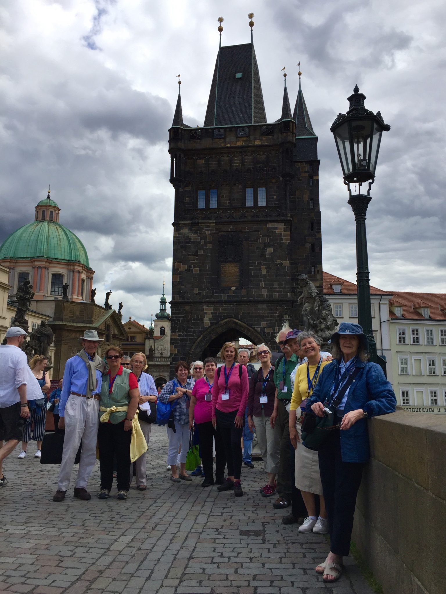 Standing on the Charles Bridge, Prague
