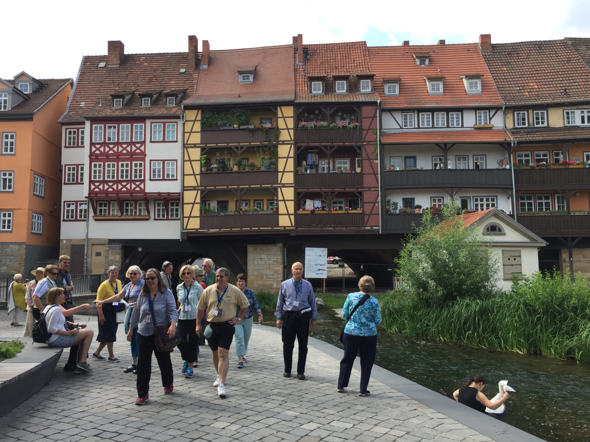 Touring Erfurt – homes built over tunnels in the background